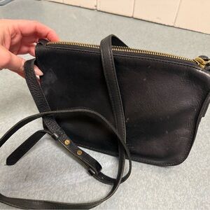 Madewell Black Leather Crossbody Bag